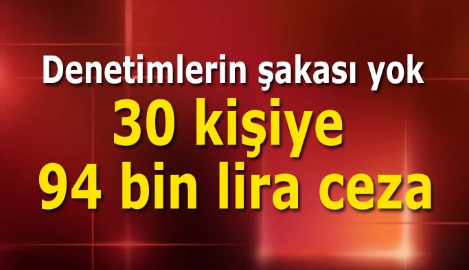 Eskişehir'de 30 kişiye ceza yağdı