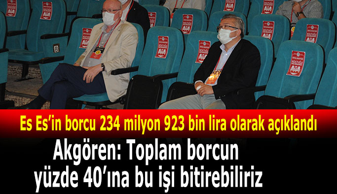 Eskişehirspor’un borcu 234 milyon 923 bin lira