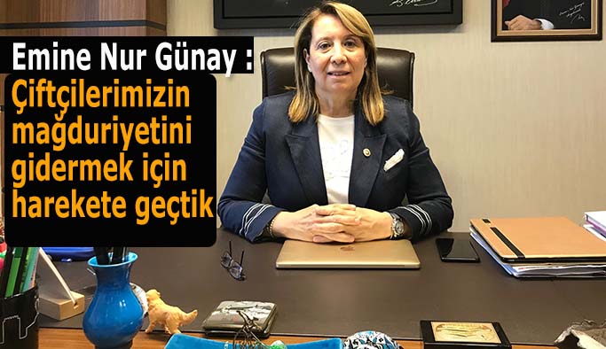 Günay : Çiftçilerimizin mağduriyetini acil olarak gidermek için harekete geçtik