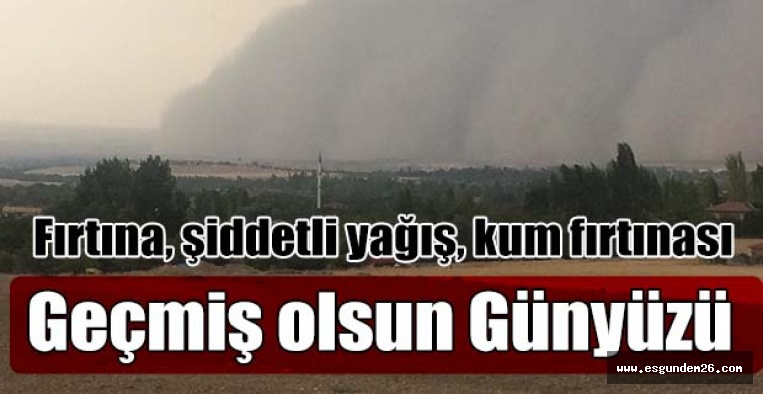 Günyüzü'nde fırtına ve şiddetli yağış