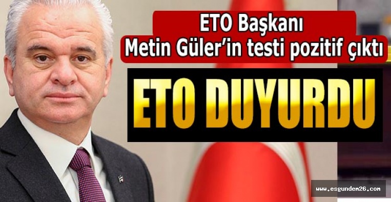 METİN GÜLER'E KOVİD TANISI KONDU