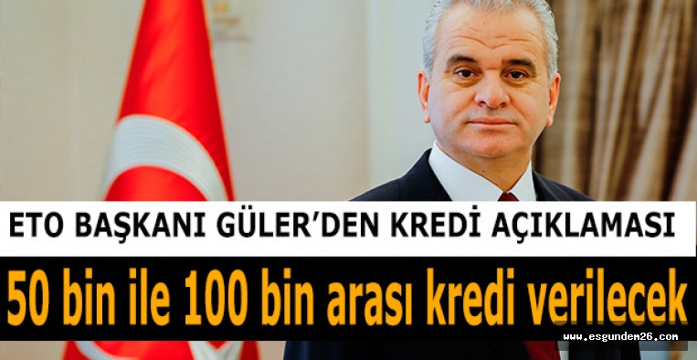 Kredinin %90’ı işletme giderleri için kullanılacak