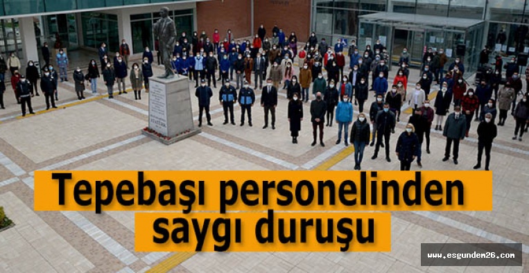 Tepebaşı personelinden Ata’ya saygı duruşu