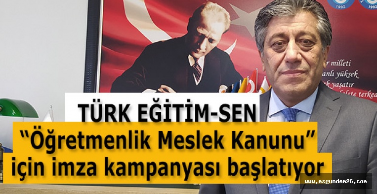 Urfalı: Öğretmenlik Meslek Kanunu için imza kampanyası başlatıyoruz
