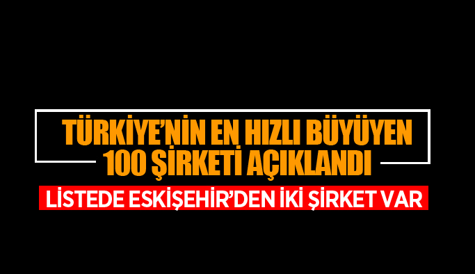 TÜRKİYE’NİN EN HIZLI BÜYÜYEN 100 ŞİRKETİ AÇIKLANDI