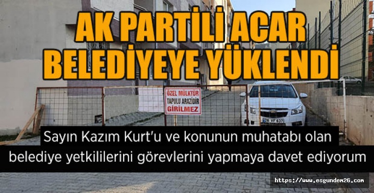 AK Parti Odunpazarı İlçe Başkanı Acar’dan sert eleştiri