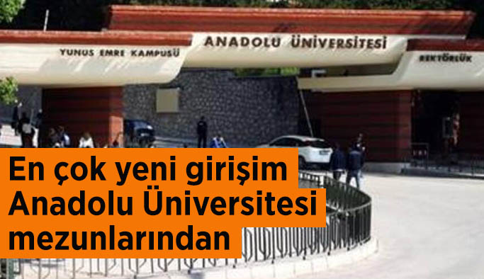 En çok yeni girişim Anadolu Üniversitesi mezunlarından