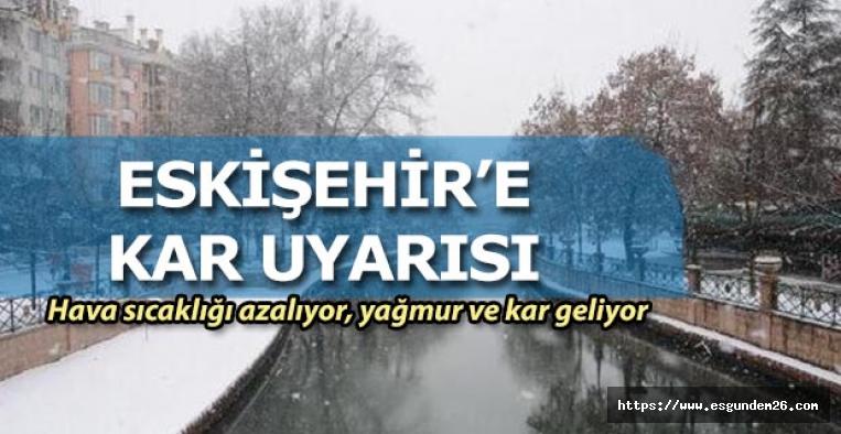 Eskişehir'e kar geri geliyor