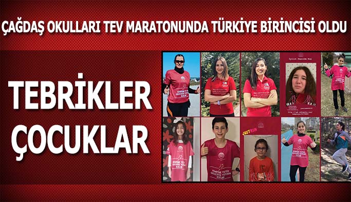 Çağdaş Okulları TEV Maratonu’nda Türkiye birincisi oldu