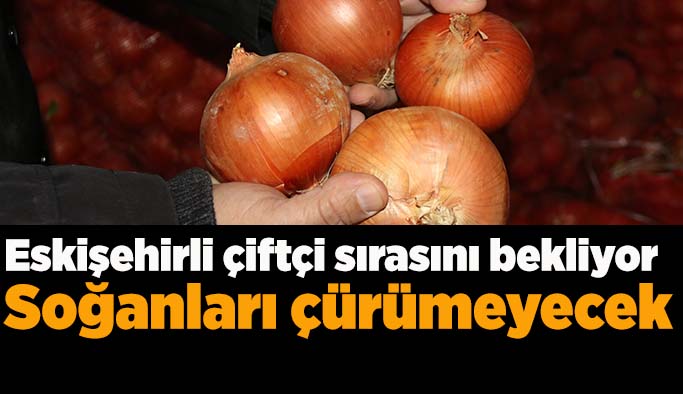 Eskişehirli soğan çiftçisi sırasına bekliyor