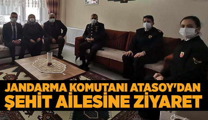 Jandarma Komutanı Atasoy'dan şehit ailesine ziyaret