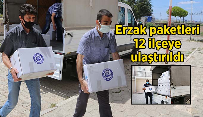 Bayram öncesi erzak paketleri 12 ilçeye ulaştırıldı