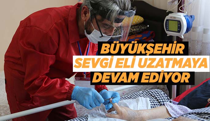 Büyükşehir  sevgi eli uzatmaya  devam ediyor