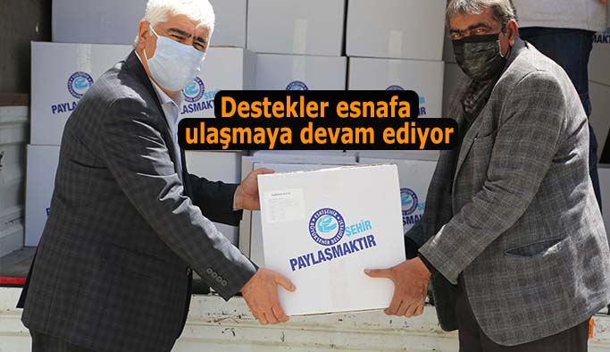 Destekler esnafa  ulaşmaya devam ediyor