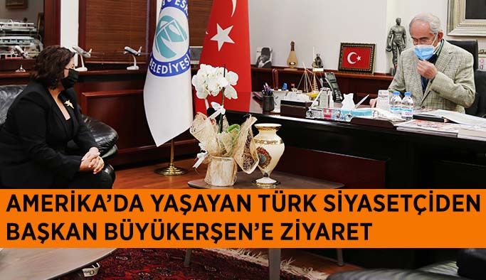 Amerika’da yaşayan Türk siyasetçiden Başkan Büyükerşen’e ziyaret