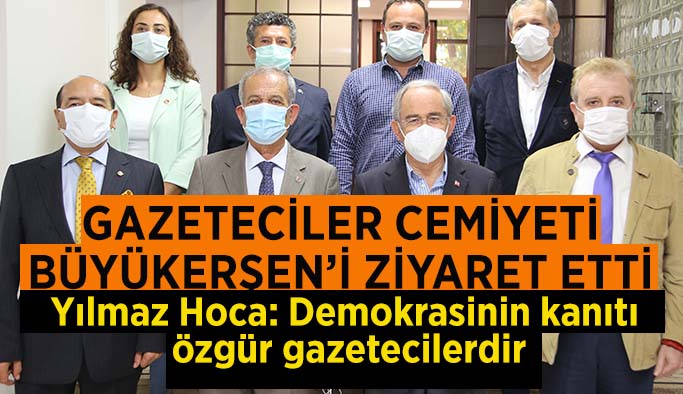 Eskişehir Gazeteciler Cemiyeti’nden  Başkan Büyükerşen’e ziyaret