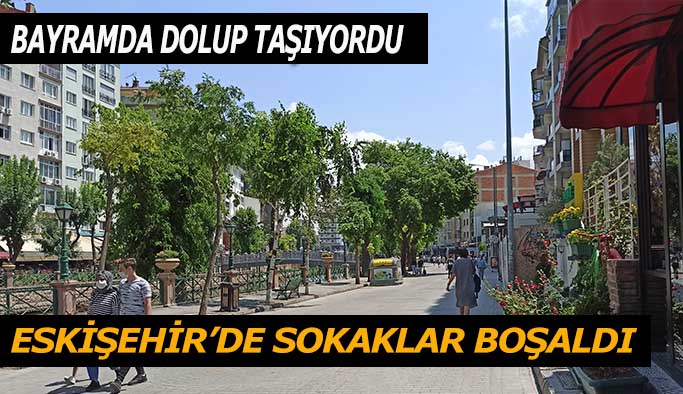 Bayram tatilinin bitmesiyle cadde ve sokaklar tenhalaştı