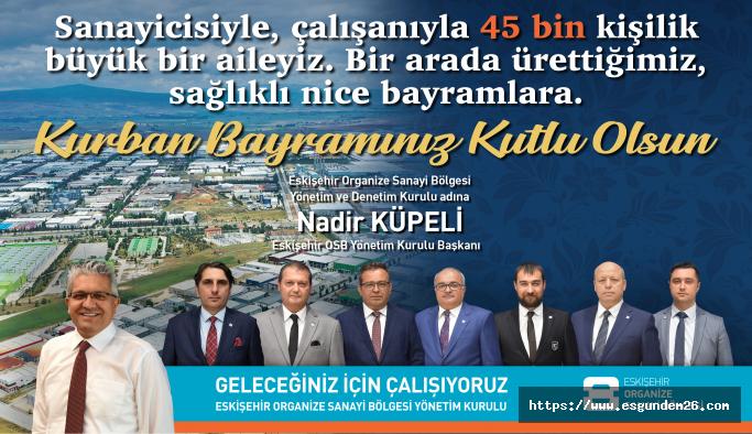 EOSB'DEN KURBAN BAYRAMI KUTLAMA MESAJI