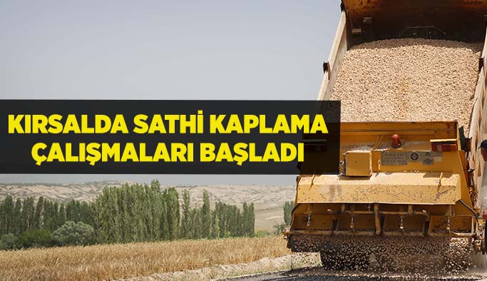 Kırsalda sathi kaplama  çalışmaları başladı