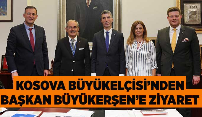 Kosova Büyükelçisi’nden  Başkan Büyükerşen’e ziyaret
