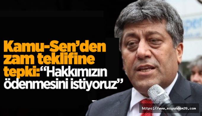 Kamu-Sen: “Artık insanca yaşamak istiyoruz…”