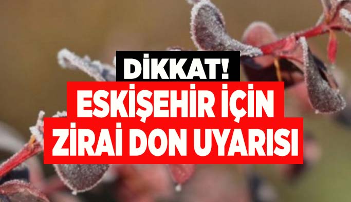 Meteorolojiden zirai don uyarısı