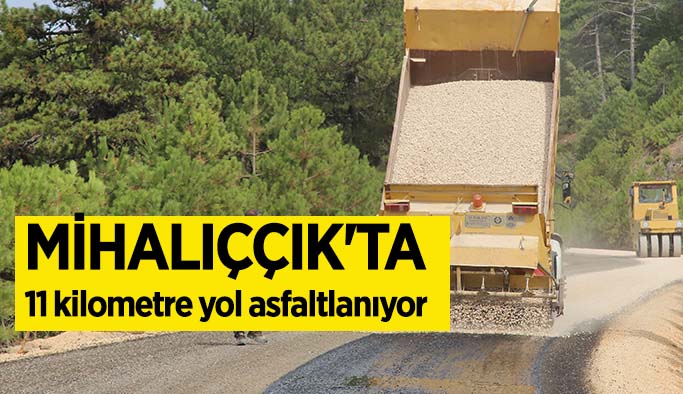 Mihalıççık'ta asfalt sathi kaplama