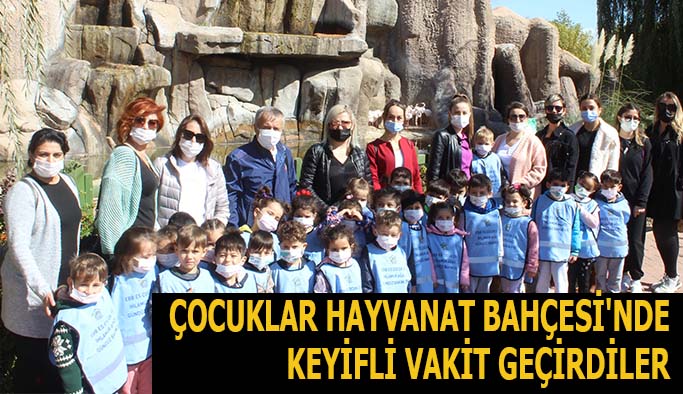 Çocuklar Hayvanat Bahçesi'nde keyifli vakit geçirdiler