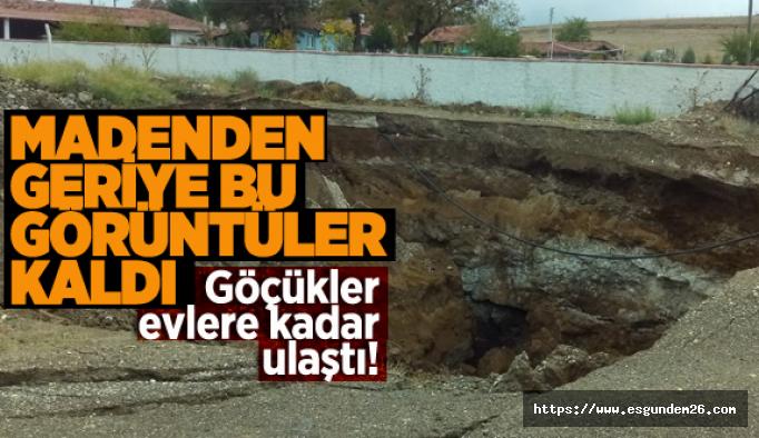 Eskişehir’de maden ocağı çevresinde endişe uyandıran göçükler