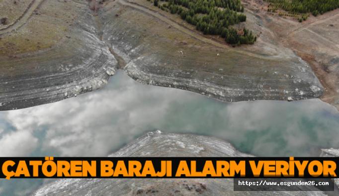 Çatören Barajı’nda düşen su seviyesi üreticiyi endişelendiriyor