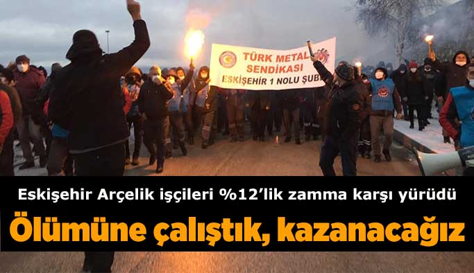 Eskişehir’de Arçelik Fabrikası işçileri MESS’in teklifine karşı eylem yaptı