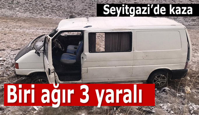 Minibüs takla attı, 1’i ağır 3 kişi yaralandı