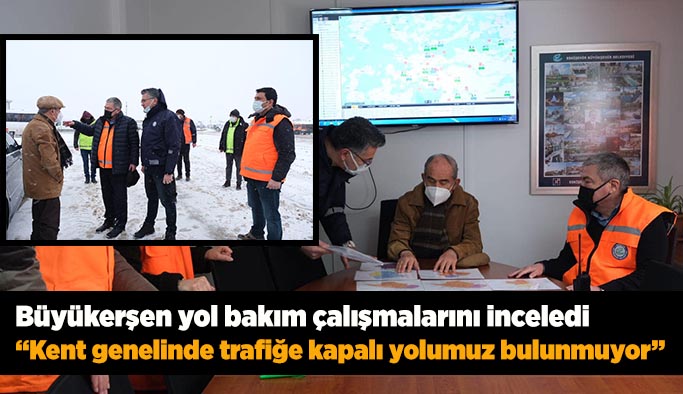 Büyükerşen yol bakım çalışmalarını inceledi