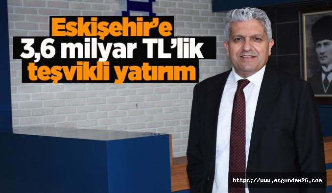 Eskişehir’de teşvikli yatırımlar 11 ayda 3,6 milyar TL’ye ulaştı