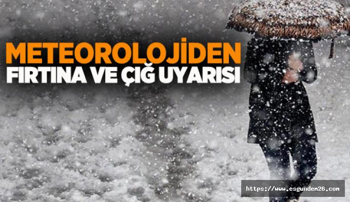 Meteorolojiden fırtına ve çığ uyarısı