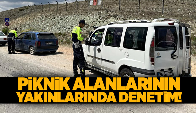 Jandarma piknik alanlarının yakınlarında trafik denetimi yaptı