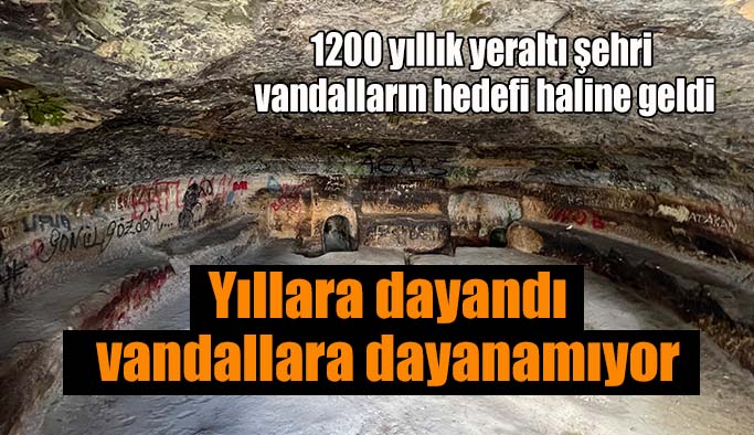 Eskişehir'deki 1200 yıllık yeraltı şehri vandalların hedefi haline geldi