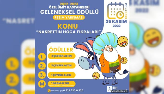 Çocuklar Nasreddin Hoca fıkralarını resimleyecek