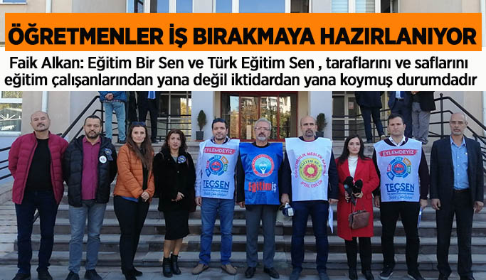 Öğretmenler iş bırakmaya hazırlanıyor