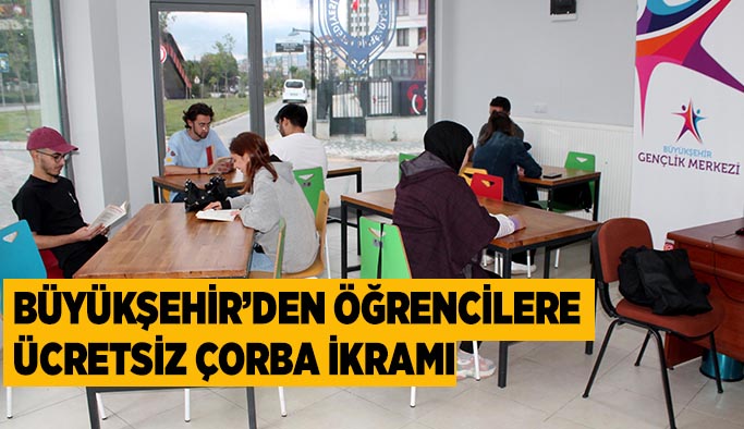 Osmangazi Gençlik Merkezi, hafta içi öğrencilere ücretsiz çorba ikramında bulunuyor