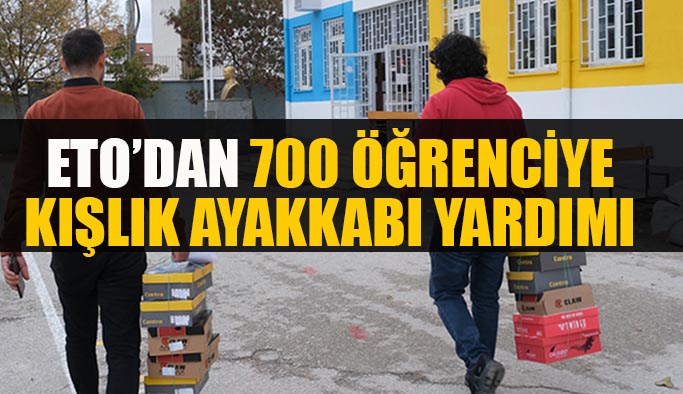 Eskişehir Ticaret Odası 700 öğrenciye kışlık ayakkabı gönderdi