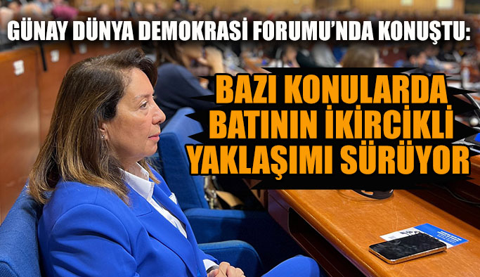 Prof. Dr. Günay Dünya Demokrasi Forumu’nda konuştu