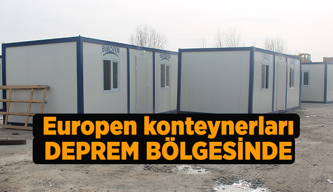 Europen’den deprem bölgesine konteyner desteği