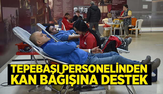 Tepebaşı personelinden kan bağışına destek