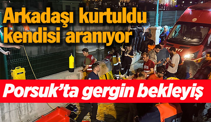 Porsuk Çayı’nda düşen çocuğa ulaşılmaya çalışılıyor