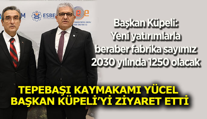 Tepebaşı Kaymakamı Yücel  Başkan Küpeli’yi ziyaret etti