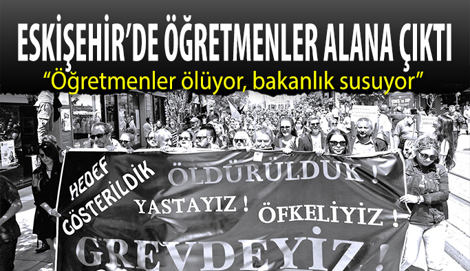 Eğitim sendikaları Eskişehir’de Ulus Anıtı önünde toplandı: Bakan istifa!