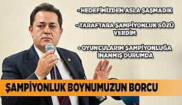 ŞAMPİYONLUK BOYNUMUZUN BORCU