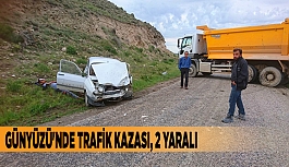 GÜNYÜZÜ'NDE TRAFİK KAZASI, 2 YARALI