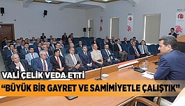 VALİ ÇELİK'TEN DUYGUSAL VEDA